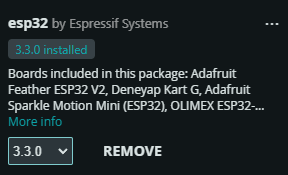 Espressif board manager